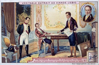'Napoleon Negotiating a loan with Gabriel Julien Ouvrard, 1815', 19th century. Artist: Unknown