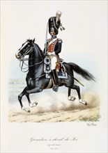 'Grenadiers à Cheval du Roi, Grande Tenue', 1814-15 Artist: Eugene Titeux