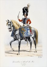 'Grenadiers à Cheval du Roi, Timpanist, 1814-15'. Artist: Eugene Titeux