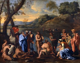 'Saint John Baptizing the people', c1636-1637. Artist: Nicolas Poussin