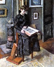 'Younger Person Reading', 1906. Artist: Charles Guerin