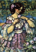 'Woman With Rose', 1901. Artist: Charles Guerin