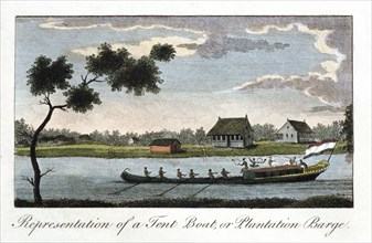 'Representation of a Tent Boat, or Plantation Barge', 1813. Artist: Unknown