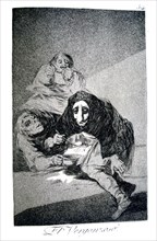 'The Shamefaced One', 1799. Artist: Francisco Goya