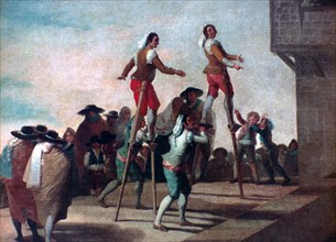 'The Stilts', c1785. Artist: Francisco Goya