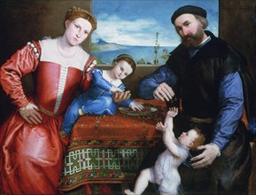 'Giovanni della Volta with his Wife and Children', c1547. Artist: Lorenzo Lotto
