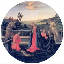 'The Adoration', c1480s. Artist: Filippino Lippi