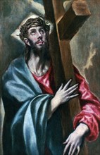 'Christ Clasping the Cross', 1600-1610. Artist: El Greco