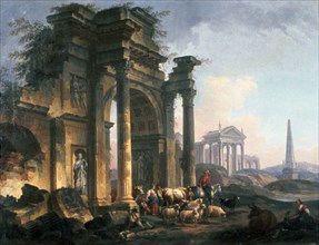 'L'Arc de Triomphe', c1740-1807. Artist: Pierre Antoine de Machy