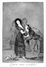 'Which of them is more overcome?', 1799. Artist: Francisco Goya