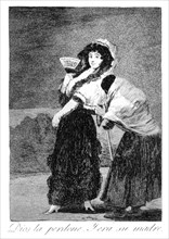 'God forgive her, and it was her mother', 1799. Artist: Francisco Goya