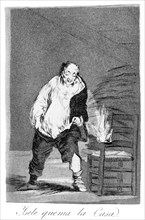 'And his house is on fire', 1799. Artist: Francisco Goya