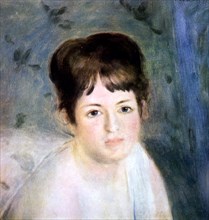 'Head of a woman', 1876. Artist: Pierre-Auguste Renoir