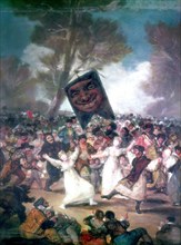 'Bull fight in a village', 1812-1814. Artist: Francisco Goya