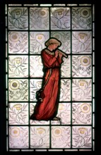 'Stained Glass, Minstrel'. 1882-1884. Artist: William Morris