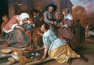 'The Effects of Intemperance', 1663-1665. Artist: Jan Steen
