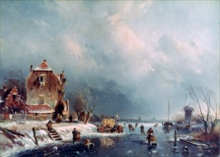 'Frozen River', 1787-1870. Artist: Andreas Schelfhout
