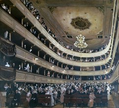 'Auditorium in the Old Burgtheater, Vienna', 1888. Artist: Gustav Klimt
