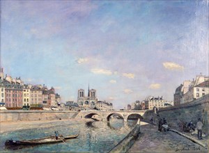 'The Seine and Notre-Dame in Paris', 1864.  Artist: Johan Barthold Jongkind