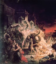 'The Last Day of Pompeii' Detail, 1833. Creator: Karl Briullov.