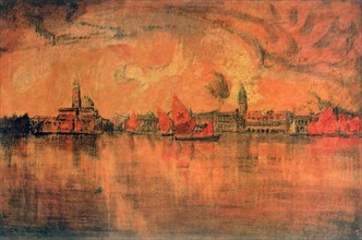 'View of Venice from the Sea', c1896. Artist: Charles Cottet