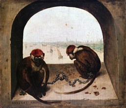 'Two Monkeys', 1562. Artist: Pieter Bruegel the Elder