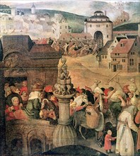 'Christ Driving the Traders from the Temple' (detail), c1584-1638. Artist: Pieter Brueghel the Younger
