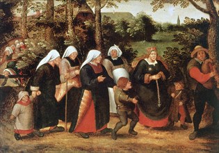 'The Procession of the Bride', c1584-1638. Artist: Pieter Brueghel the Younger