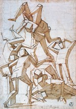 'Fighting Figures', 1527-1585. Artist: Luca Cambiaso