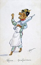 'Herr Professor', Vintage French postcard, c1900. Artist: Unknown