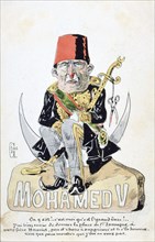 'Mohammed V', vintage French postcard, c1900. Artist: Unknown