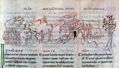 Page from a psalter, first half of 11th century. Artist: Unknown