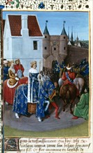 Entry of John II to Paris, 14th century, (1455-1460).  Artist: Jean Fouquet