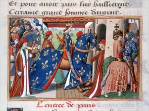 Entry of Charles VII into the city of Paris, 12 November 1437, (c1484). Artist: Unknown