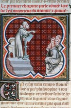 Amalric of Bena teaching, c1200, (1375-1379). Artist: Unknown