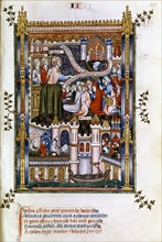 St Denis preaching, 1317. Artist: Unknown