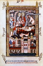 The martyrdom of St Denis, 1317. Artist: Unknown
