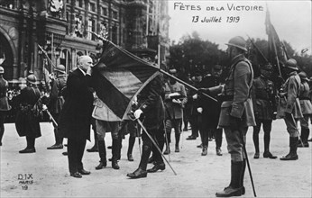 Grand victory parade, Paris, France, 14 July 1919. Artist: Unknown