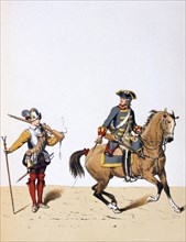 French royal troops, c1750 (1887). Artist: A Lemercier