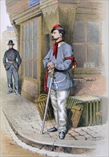 Parisian Civic Guard', 1887. Artist: A Lemercier