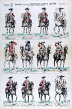 French Army; mounted musketeers, 18th century (19th century). Artist: Unknown