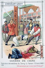 Execution of members of Tsong-Li-Yamen, China, Boxer Rebellion, 13 August 1900. Artist: Unknown