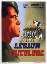 Recruitment poster for the Vichy French Légion Tricolore, 1942. Artist: Eric