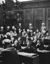 Nuremberg war crimes trial, Germany, 1946. Artist: Unknown