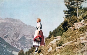 Austrian woman in traditional dress of the Tyrol, 1941. Artist: Unknown