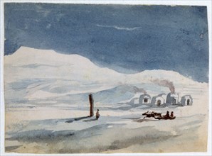 'Igloos and Eskimos', 1820-1876. Artist: George Sand