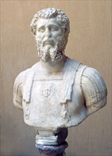 Marble bust of Roman Emperor Lucius Septimius Severus. Artist: Unknown