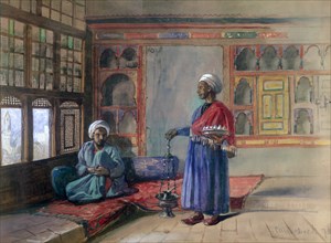 'Apartment in the House of the Sheikh Sadat, Cairo', 1873. Artist: Frank Dillon