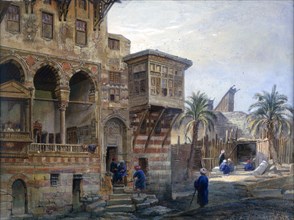'The House of Mameluke Radnau Bey, Cairo', 1870. Artist: Frank Dillon