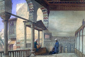Loggia, Summer Reception, Memlook Radnau Bey's House, Cairo', 1870. Artist: Frank Dillon